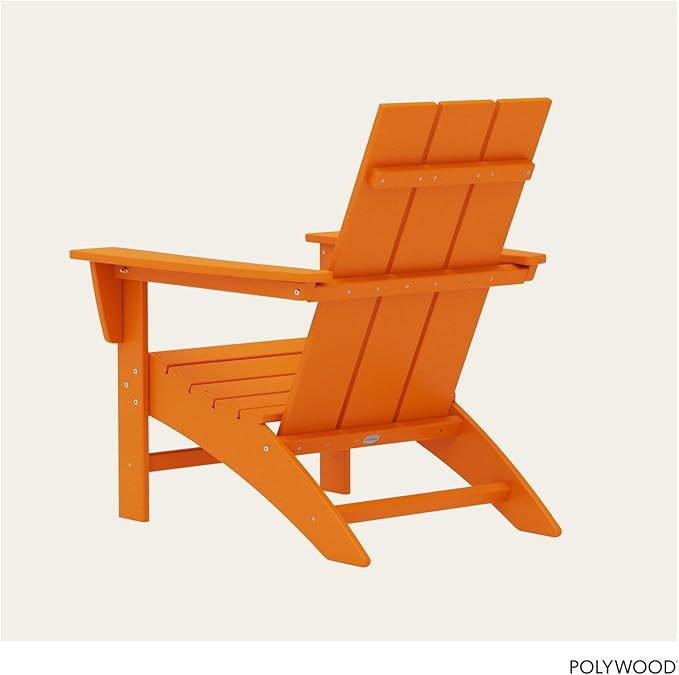 POLYWOOD AD420TA Modern Adirondack Chair, Tangerine