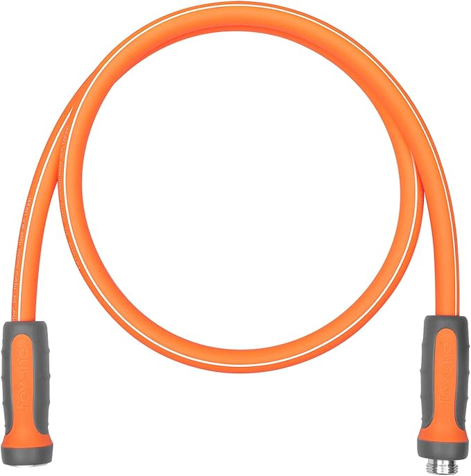 Fevone 6 ft Garden Leader Hose with Swivel Handle, All Weather Flexible, Heavy-Duty & Durable, Leak-Free Connection