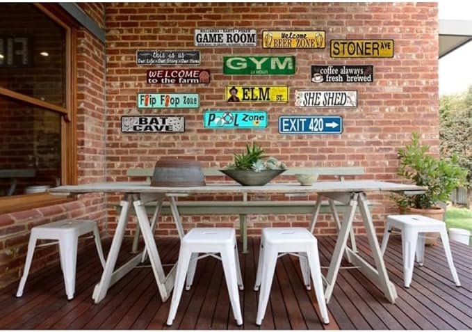 Rustic Style Outdoor Safe Metal Duck Signs for Duck House Décor - Funny Sign Styles Including “Quack Shack”, “Waddle on Inn”, Gift Duck Lovers and Enthusiasts 16 x 4 inch.