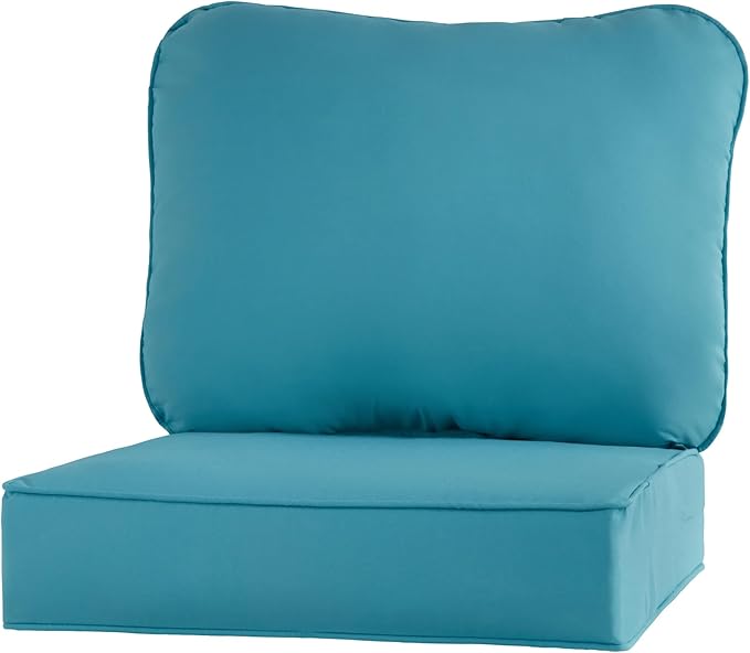 Greendale Home Fashions Outdoor Reversible 2-Piece Deep Seat Cushion Set, Arctic