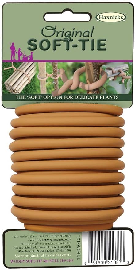 Garden Twist Tie - Soft UV Stabilised, Rust Proof, Soft-Tree Tie - 26.3' - Rubber Compound/Galvanized Steel