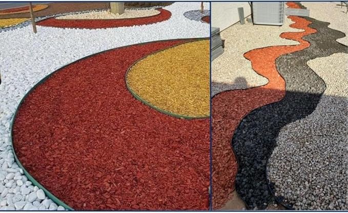 6 Large Bags of Premium Wood Much (1.5 Cubic Ft Each - 9 Cubic Ft Total) Organic Premium Mulch for All Your Landscaping Projects - Choose Your Color - Black - RED - Brown (Red)