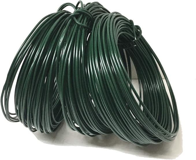 45M (147 Foot) Garden Wire Dark Green Coated Plant Twist Tie Garden Plant Training Wire