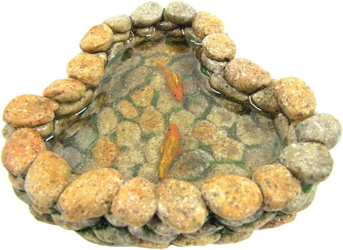 TG,LLC Treasure Gurus Miniature Fairy Garden Stone Rock Koi Fish Pond Landscape Ornament Dollhouse Outdoor Decor