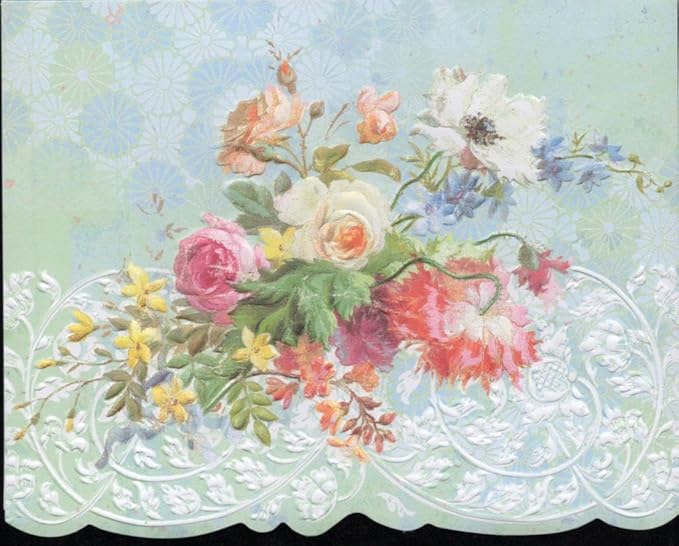 Poster Foundry Set of 3 - Market Bouquet Flowers Boxed Note Cards by Carol Wilson. 10 embossed 4x5 Die-Cut Notecards and Matching Envelopes in Decorative Gift Box with Magnetic Flap. NCP2463