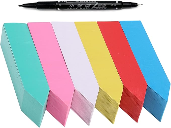 300 Pcs Plant Labels，6 Colors 4 Inch Plastic Plant Name Tags for Seedlings Garden Labels Markers Nursery Waterproof Plant Tags Seed Labels Plant Markers