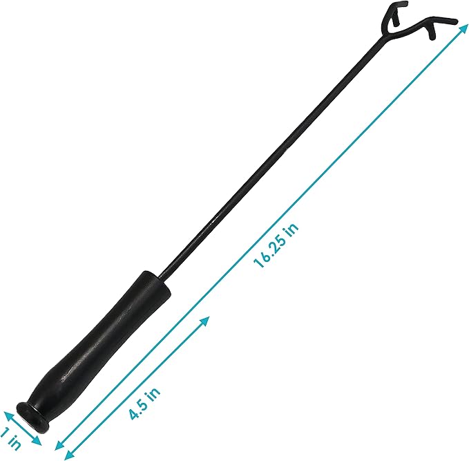 Sunnydaze 16" Fire Pit Poker - Durable Heat-Resistant Handle - for Indoor or Outdoor Use
