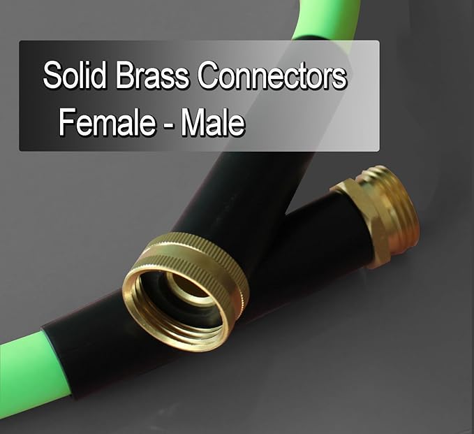 Atlantic Heavy Duty Garden Hose 6 ft x 5/8 Inch Green Water Hose, Short Connection Leader Hose (6 Feet)