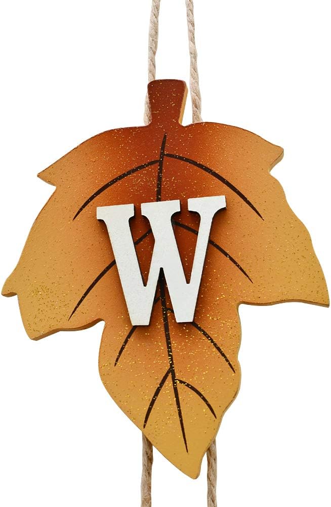 Attraction Design Wood Autumn Welcome Sign Fall Front Door Decor, Rustic Hanging Welcome Door Sign for Autumn Harvest Thanksgiving Halloween Door Wall Decoration Indoor Outdoor 4.25"X36" (2)