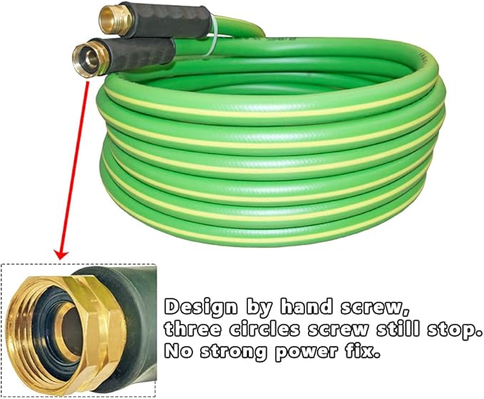 HQMPC Garden Hose 5/8" IDx10 Feet Hose No Kink Water Hose Heavy Duty Flexible Hose (10 Feet)