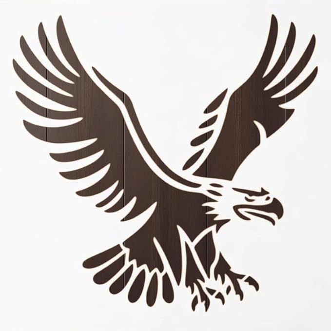 Eagle Stencil – Reusable Bird and Wildlife Art Stencil for Painting, Crafting, Patriotic Designs and DIY Projects (3 Pcs Set)