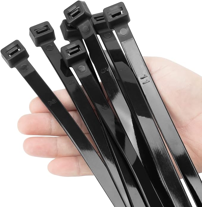XINGO 31 inch Black Zip Ties Heavy Duty 40PCS, 250 LBS Ultra Strong Plastic Wire Ties, Large Cable Ties Extra Long Tie Wraps, Indoor and Outdoor UV Resistant