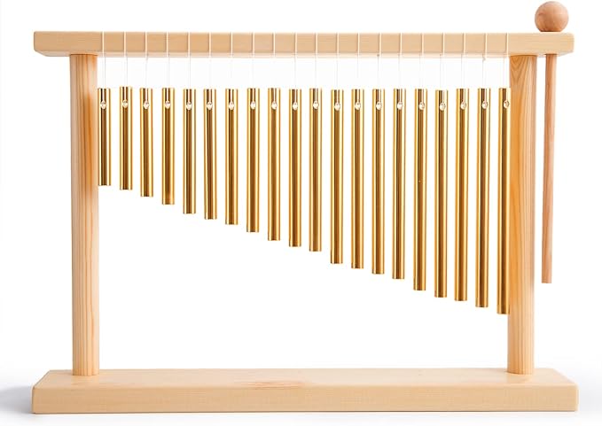 ENNBOM 20 Note Chime Wind Chime 20 Bars Instrument Percussion with Mallet (Gold)