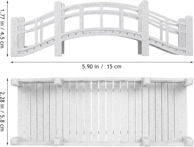 Garneck Miniature Arch Bridge for Fairy Garden Accessories: 5.9" Vintage Tiny Bridge Figurine Dollhouse Furniture Accessories for Aquarium Fish Tank Terrarium Bonsai Decor DIY Micro Landscape