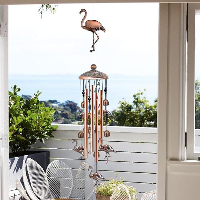 Wind Chimes for Outside Flamingo Gifts for Women Flamingo Garden Decor Birthday Gift for Mom Grandma Friend Flamingo Outdoor Yard Decorations Windchimes Outdoors