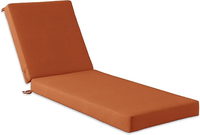Codi Chaise Lounge Cushions Outdoor, Pool Lounges Chair Cushion Set, Waterproof for Patio Furniture, 80 x 26 x 3.5 Inch 1PK Spice