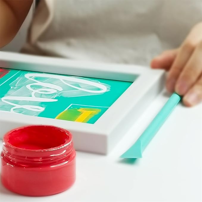 JAJADO Faith Silk Screen Stencils with Sample Chalk Paste Starter Kit 25 Pcs, Reusable Adhesive Screen Printing Mesh Transfer Sample Chalk Paint for Stencils Painting on Wood, Fabric, Mug, Home Decor