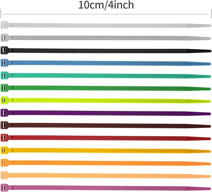 XINGO 1000 PCS 4 inch Garden Green Zip Ties, 18lb Strength, Small Tie Wraps Self-Locking Nylon Zip Ties for Indoor and Outdoor Use (Dark Green)