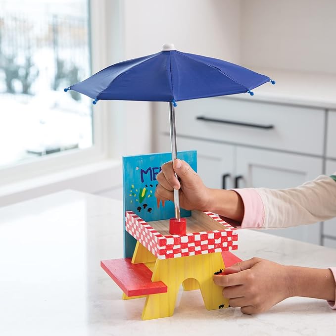 MindWare Make Your Own (MYO) Squirrel Feeder Craft Kit for Kids - Includes Wood Pieces, Paint, Brushes, Instructions and More