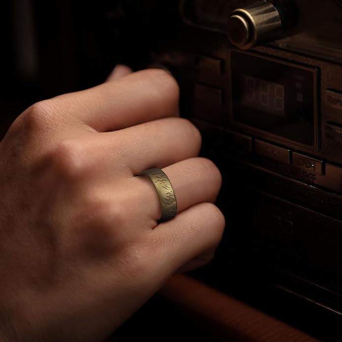 King Will Silicone Ring for Men and Women, 1.8mm Ultra Thick 6.6mm Width, Dome Metallic Style Comfort Fit - Breathable Durable Flexible Wedding Band