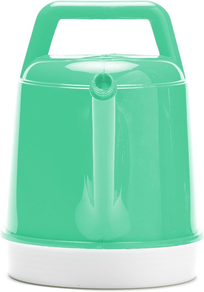 Bloem Deluxe 2 Gallon (256 Fl Oz) Mint Green Resin Watering Can for Indoor and Outdoor Use