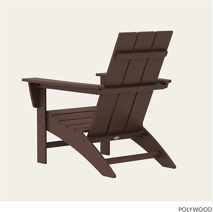POLYWOOD AD420MA Modern Adirondack Chair, Mahogany