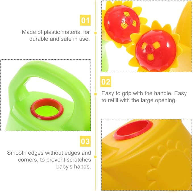 STOBOK 3Pcs Kids Watering Can, Chicken Watering Cans Bath Toy Kids Gardening Outdoor Toys Water Play Set for Toddlers (Random Color)