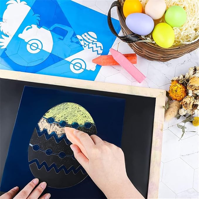 20 pcs Easter Stencils Reusable, 5x5 Spring Theme Stencils for Painting on Wood, Plastic Drawing Painting Spraying Template for Greeting Cards, Wall Window Door DIY Decoration (A-20PCS)