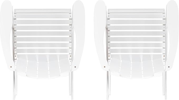 Jayde White Solid Wood Outdoor Adirondack Rocking Chair Set of 2 by Linon