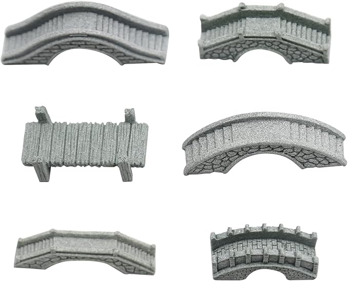 MDEOOSKY 6PCS Mini Stone Bridge Ornaments for Garden Outdoor Decor Porch Yard Potted Plants Micro Landscaping Tiny Home Kit Art Statues Ornament