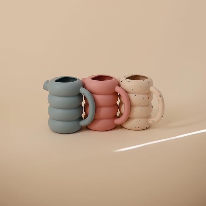 mushie Silicone Watering Can | Bath and Outdoor Play for Toddlers 10 Months+ (Peony)