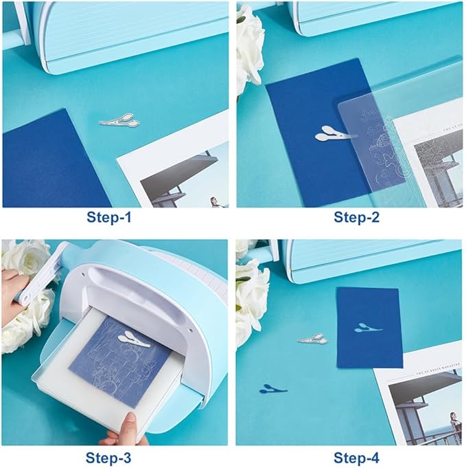 BENECREAT 2pcs Bird Flower Metal Die Cuts, Hummingbird Lily Leaves Cutting Dies Cut Stencils Embossing Stencils Template for Paper Card Making Decoration DIY Scrapbooking Album Craft Decor