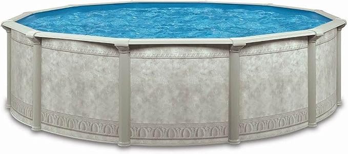Aquarian Steel-Frame Above-Ground Pool Kit w/Pump & Leaf Skimmer, Venetian, 24'