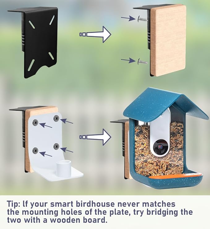 105 Inch Smart Bird Feeder Pole with 5-Prong Base, Adjustable Bird House Pole Mount Kit for Outdoors, Heavy Duty Bird Feeder Stand for Wild Birds Watching, Black