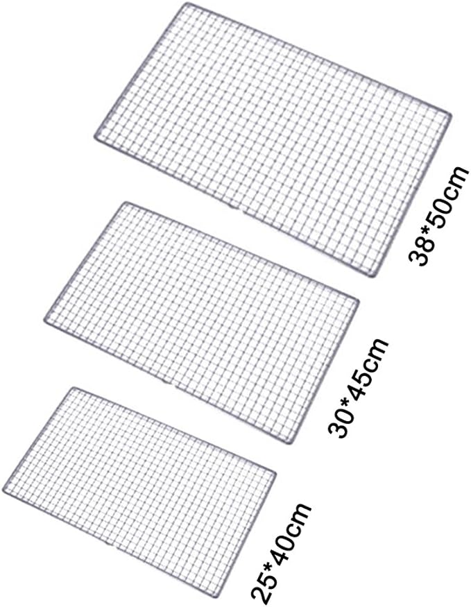 Stainless Steel BBQ Grill Grates Replacement, Mesh Wire Net, Cooking Rack for Outdoor Camping Barbecue (30x45cm/11.8x17.7in)
