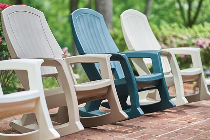 Semco Rockaway Heavy Duty All-Weather Outdoor Rocking Chair Plastics - White