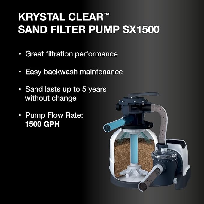 INTEX 26357MZ 20ft x 10ft x 52in Ultra XTR Deluxe Rectangular Above Ground Swimming Pool Set, Includes 1500 GPH Sand Filter Pump, SuperTough Puncture Resistant, Rust Resistant, Easy to Assemble