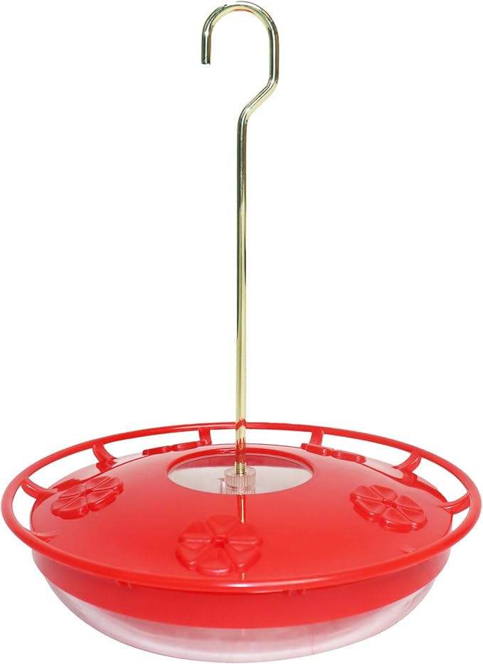 Newhouse Pet Hummingbird Tray Feeder NHP-HUMTRY-RD, Hummingbird Feeder for Outdoors, Easy-to-Clean Leak-Proof and Ant-Proof Tray for Patio Decor or Outdoor Décor