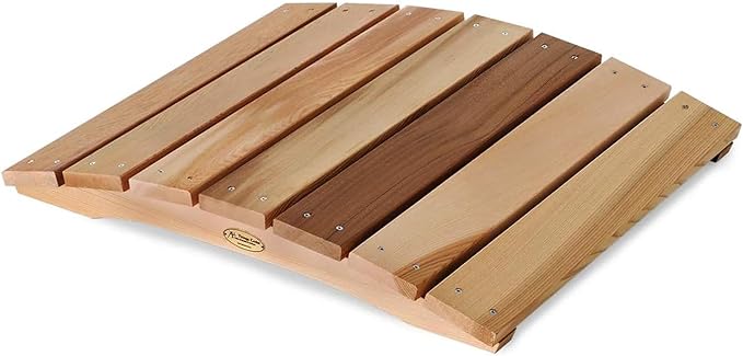 All Things Cedar Outdoor Wooden Garden Bridge for Walkway, Backyard Pond, 2’, Natural