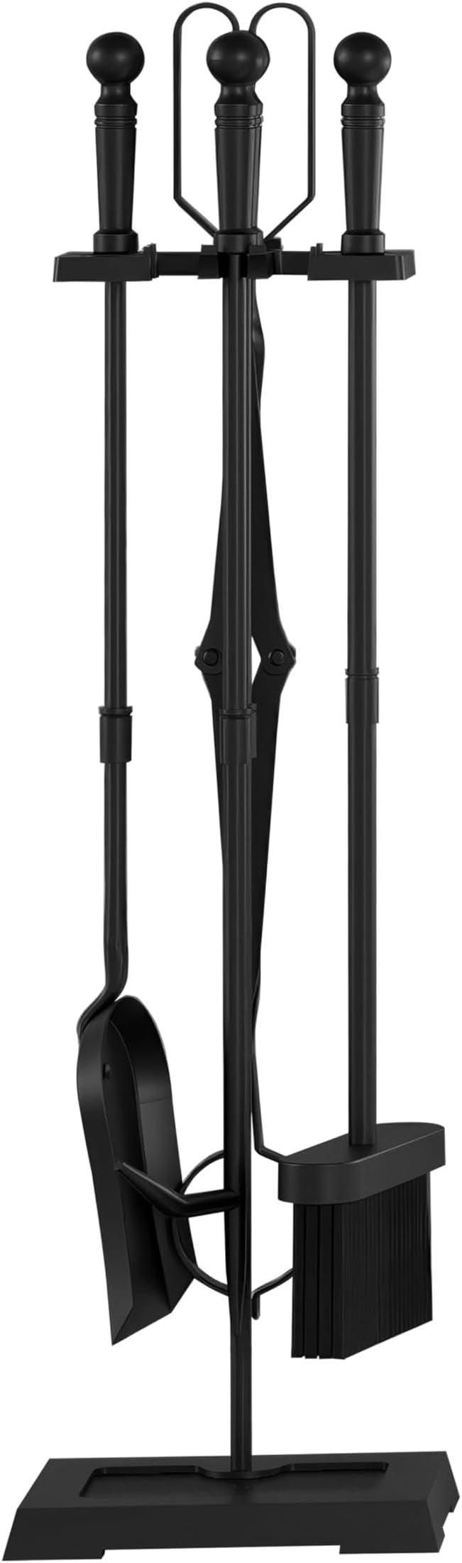 Kingson Fireplace Tools Set 5-Pieces Indoor Outdoor Sturdy Fire Place Poker Sets with Ergonomics Handle