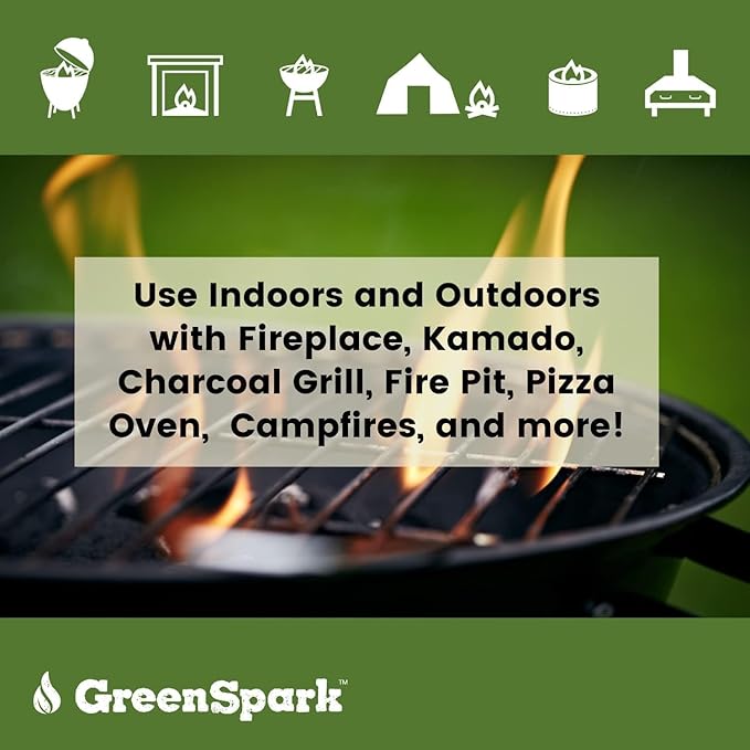 Natural Fire Starters for Grill, Smoker, Pizza Oven,BBQ,Fireplace, Wooden & Pellet Stove, Fire Pit, Long Burn, Waterproof,All Weather, Safe for Indoor/Outdoor Use (10 Lb)