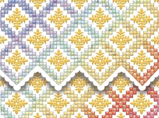 Poster Foundry Irish Chain Quilt Portfolio Boxed Note Cards by Carol Wilson. 10 embossed 4x5 Die-Cut Notecards and Matching Envelopes in Decorative Gift Box with Magnetic Flap. NCP2361