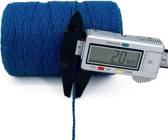 Twine String,500 Feet Cotton Butchers Twine String Cooking Kitchen Twine for Crafts Roasting Gift Wrapping DIY Decoration Gardening Packing Materials,Royal Blue