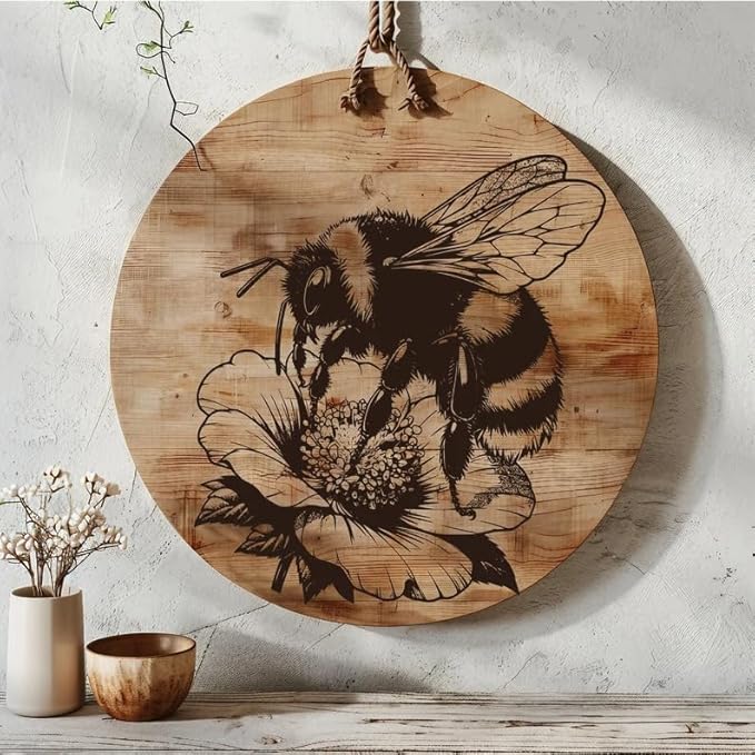 DGAGA Garden Spring Sign Set - Self Adhesive Butterfly & Bee Mesh Stencils for Chalk Paste Paint on Wood, Fabric, DIY Garden Decor, Crafts Chalk Art
