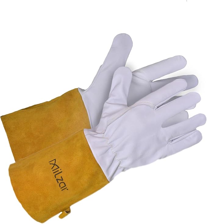 TIG Welding Gloves | Kevlar Stitching, Leather Gloves for Men | 12 Inch Kevlar Gloves