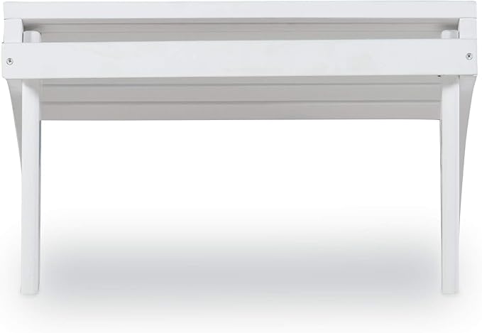 Linon Adirondack, White Ottoman,