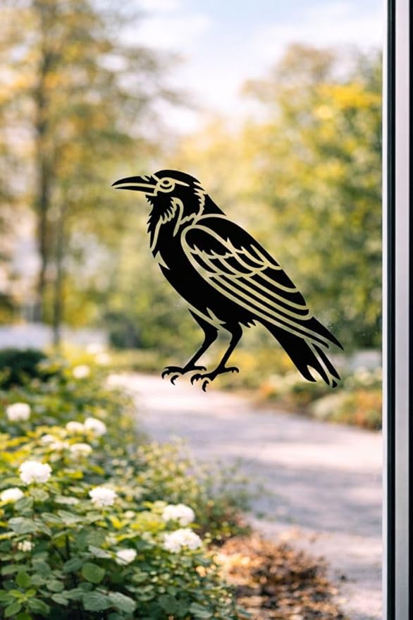 Crow Stencil – Reusable Gothic Raven and Crow Art Stencil for Painting, Dark Art Crafting and DIY Projects (3 Pcs Set)