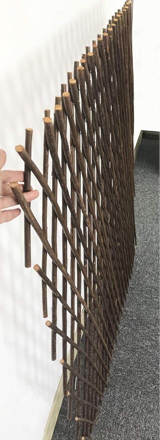 Nature Willow Trellis Expandable Plant Support Plant Climbing Lattices Trellis Willow Expandable Trellis Fence for Climbing Plants Support 36x92 Inch,Double Panel (2, Willow Wicker Fence)
