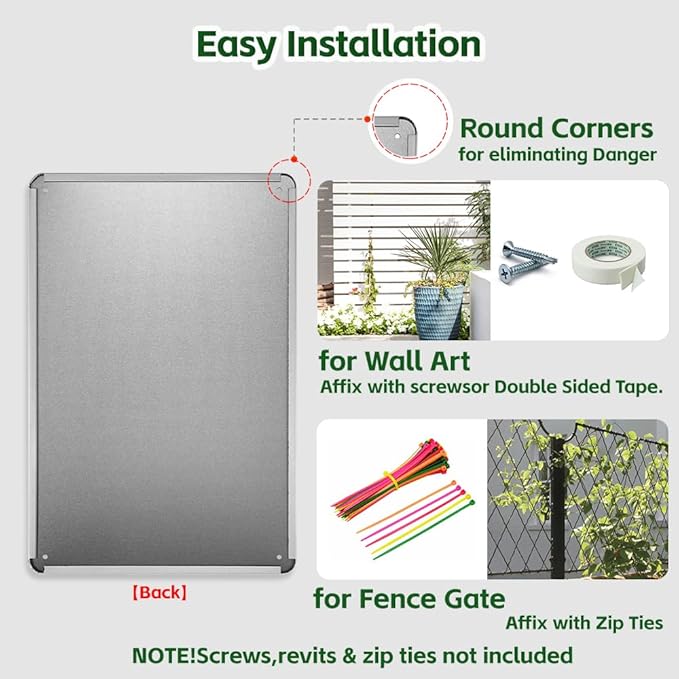 Rosjoy Funny Garden Signs for Outside - Unique Gardening Gifts for Women，12"x8" Metal Garden Decor for Wall Art, Yard Greenhouse, Outdoor, Patio, Porch Decoration