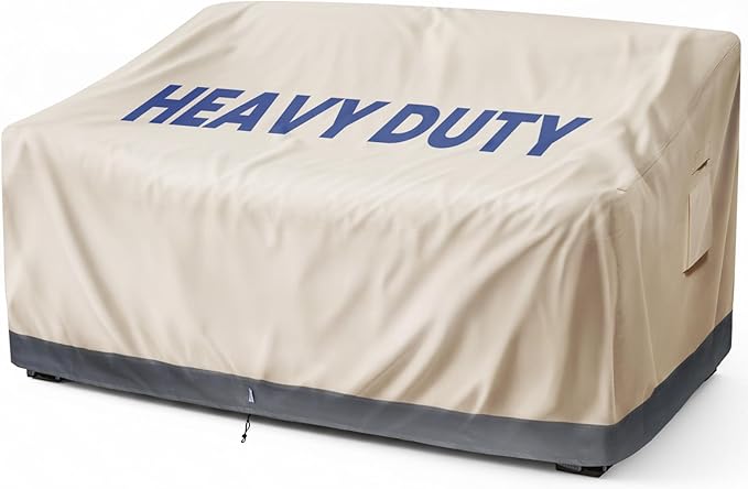 Extra Heavy Duty Outdoor Couch Cover Waterproof Up to 8000pa, Large 3-Seater Patio Sofa Cover, Lawn Patio Furniture Covers with Air Vent, 79" W x 37" D x 35"H
